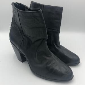 Bandolino Black Leather Heeled Booties BDJOINEDTOME Style | Women’s Size 7.5M